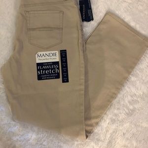 NWT Bandolino Womens "Mandie" Tan Jeans Size 12